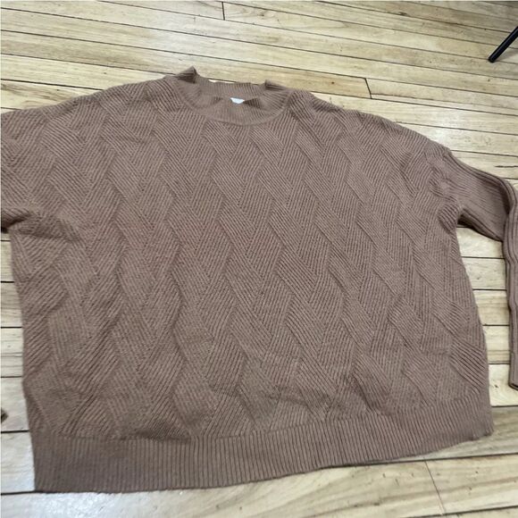 Raya Womens Sweater Brown High Neck Dolman Sleeve Boho Knit Soft Oversized XL - Picture 16 of 16